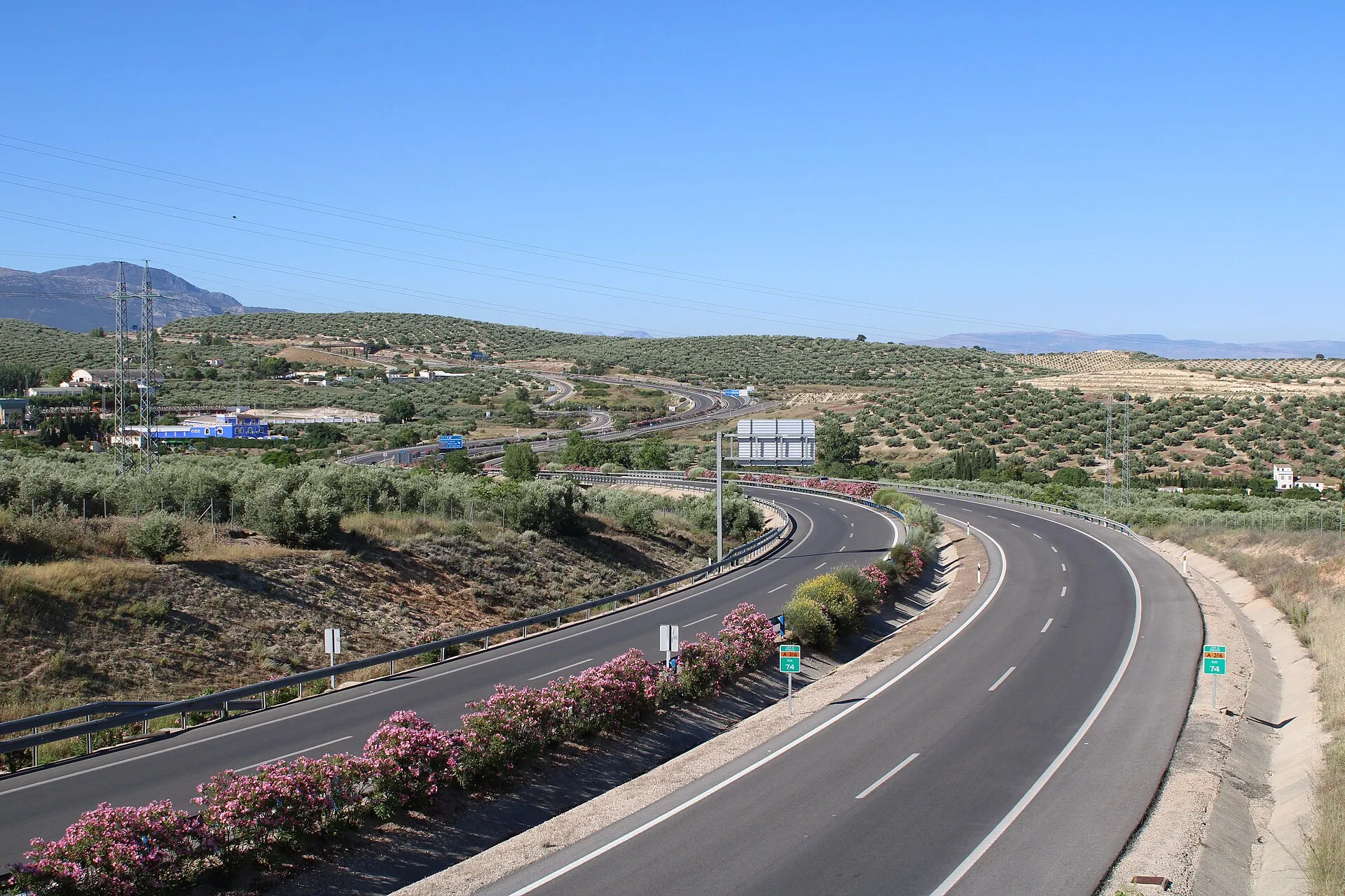 Autovía del Olivar a su paso por Martos, Jaén